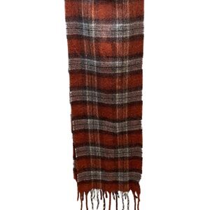 ❤️ GAP BROWN CLASSIC TARTAN PLAID BLANKET SCARF NEW